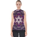Rosette Kaleidoscope Mosaic Abstract Background Art Mock Neck Shell Top View1