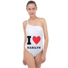 I Love Marilyn Classic One Shoulder Swimsuit by ilovewhateva