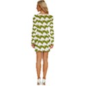 Tree Illustration Gifts Long Sleeve Square Neck Bodycon Velvet Dress View4