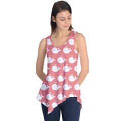 Coral Whales Pattern Sleeveless Tunic by GardenOfOphir