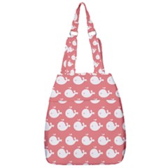 Coral Whales Pattern Center Zip Backpack by GardenOfOphir