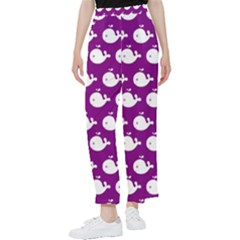 Cute Whale Illustration Pattern Women s Pants  by GardenOfOphir