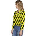 Cute Baby Socks Illustration Pattern Women s Long Sleeve Revers Collar Cropped Jacket View2