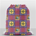 Pattern Geometric Colorful Lines Shapes Drawstring Bag (Small) View2
