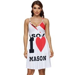 I Love Mason V-neck Pocket Summer Dress  by ilovewhateva