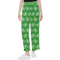 Gerbera Daisy Vector Tile Pattern Women s Pants  by GardenOfOphir