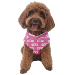 Pink Modern Chic Vector Camera Illustration Pattern Dog Sweater by GardenOfOphir