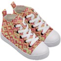 Trendy Chic Modern Chevron Pattern Kids  Mid-Top Canvas Sneakers View3