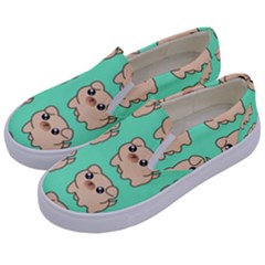 Puppy Pattern Dog Pet Kids  Canvas Slip Ons by Jancukart