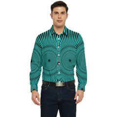 Illusion Geometric Background Men s Long Sleeve  Shirt by Jancukart