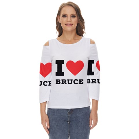 I Love Bruce Cut Out Wide Sleeve Top by ilovewhateva