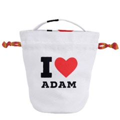 I Love Adam  Drawstring Bucket Bag by ilovewhateva