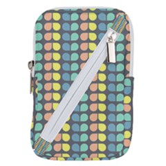 Colorful Leaf Pattern Belt Pouch Bag (large) by GardenOfOphir