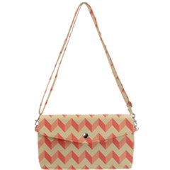 Modern Retro Chevron Patchwork Pattern Removable Strap Clutch Bag by GardenOfOphir