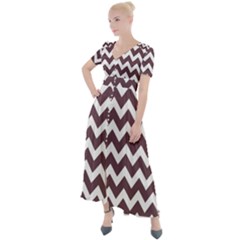 Chevron Pattern Gifts Button Up Short Sleeve Maxi Dress by GardenOfOphir