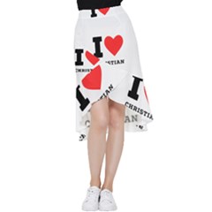 I Love Christian Frill Hi Low Chiffon Skirt by ilovewhateva