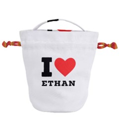 I Love Ethan Drawstring Bucket Bag by ilovewhateva
