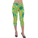 Fruit Tropical Pattern Design Art Lightweight Velour Capri Leggings  View1