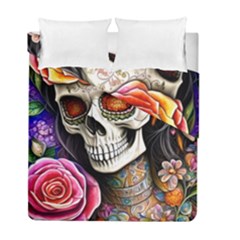 Sugar Skull Duvet Cover Double Side (full/ Double Size) by GardenOfOphir