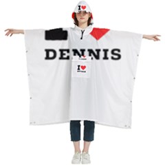 I Love Dennis Women s Hooded Rain Ponchos by ilovewhateva