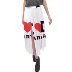 I Love Larry Velour Split Maxi Skirt by ilovewhateva