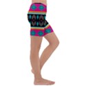 Abstract Art Pattern Design Vintage Kids  Lightweight Velour Capri Yoga Leggings View3