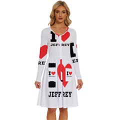 I Love Jeffrey Long Sleeve Dress With Pocket by ilovewhateva