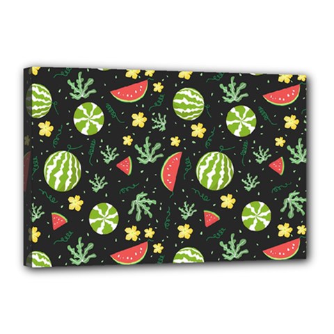 Watermelon Berries Patterns Pattern Canvas 18  X 12  (stretched) by Semog4