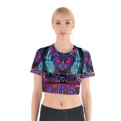 Gamer Life Cotton Crop Top by minxprints