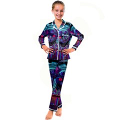 Gamer Life Kid s Satin Long Sleeve Pajamas Set by minxprints