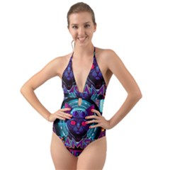 Gamer Life Halter Cut-out One Piece Swimsuit by minxprints