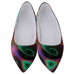 Circle Art 3d Artwork Graphics Vortex Colorful Digital Art Women s Low Heels by Semog4