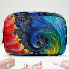 Colorful Digital Art Fractal Design Make Up Pouch (small) by Semog4