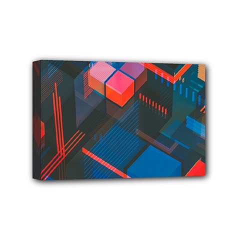 Minimalist Abstract Shaping Abstract Digital Art Minimalism Mini Canvas 6  X 4  (stretched) by Semog4