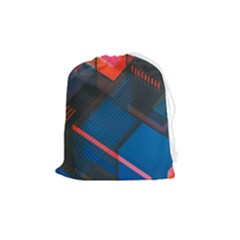 Minimalist Abstract Shaping Abstract Digital Art Minimalism Drawstring Pouch (medium) by Semog4