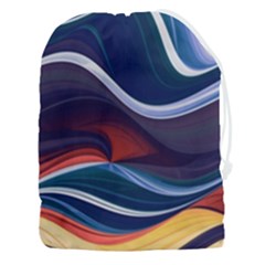 Wave Of Abstract Colors Drawstring Pouch (3xl) by Semog4