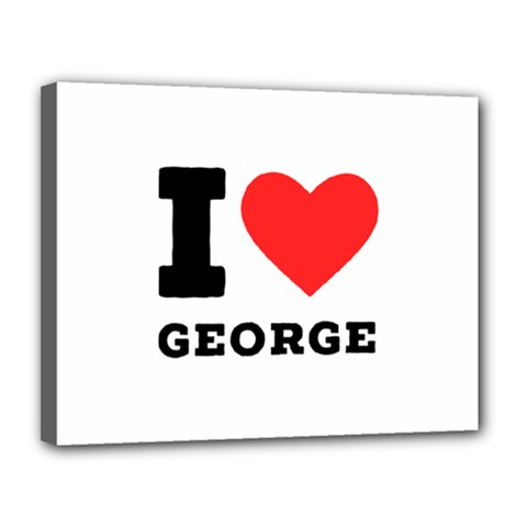 I Love George Canvas 14  X 11  (stretched) by ilovewhateva