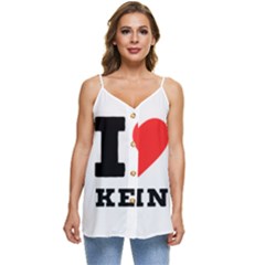 I Love Kevin Casual Spaghetti Strap Chiffon Top by ilovewhateva