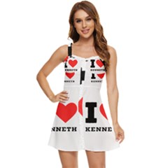 I Love Kenneth Ruffle Edge Bra Cup Chiffon Mini Dress by ilovewhateva