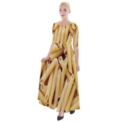 Pasta-79 Half Sleeves Maxi Dress by nateshop