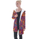 Background Graphic Beautiful Wallpaper Art Abstract Longline Hooded Cardigan View1