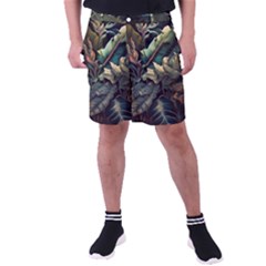Tropical Leaf Leaves Foliage Monstera Nature Men s Pocket Shorts by Jancukart