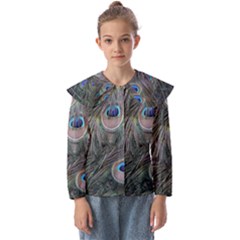 Peacock Feathers Peacock Bird Feathers Kids  Peter Pan Collar Blouse by Jancukart