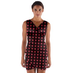 Arrow Pentagon Desktop Wallpaper Geometric Pattern Wrap Front Bodycon Dress by Jancukart