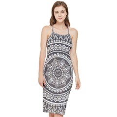 Mandala Circles Drawing Pattern Bodycon Cross Back Summer Dress by Semog4