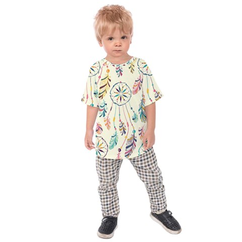 Dreamcatcher Abstract Pattern Kids  Raglan Tee by Semog4