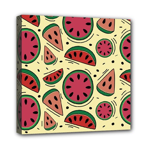 Watermelon Pattern Slices Fruit Mini Canvas 8  X 8  (stretched) by Semog4