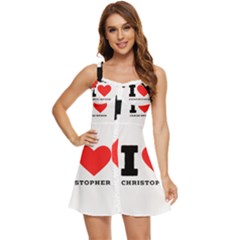 I Love Christopher  Ruffle Edge Bra Cup Chiffon Mini Dress by ilovewhateva