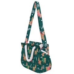 Cute Christmas Pattern Doodle Rope Handles Shoulder Strap Bag by Semog4