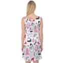 Christmas Themed Seamless Pattern Sleeveless Satin Nightdress View2